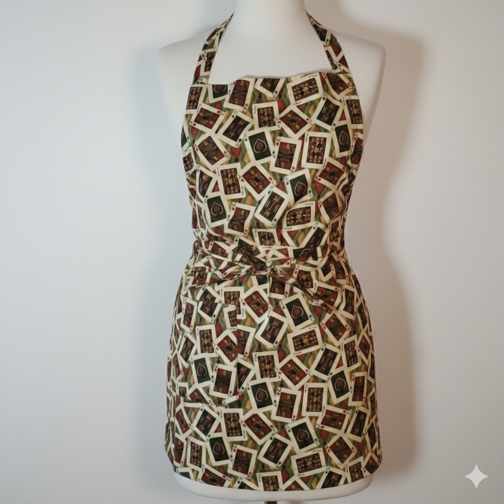 Apron Size S/M Deck Cards Queen Poker Cook Painter Craft Housewarming Handmade